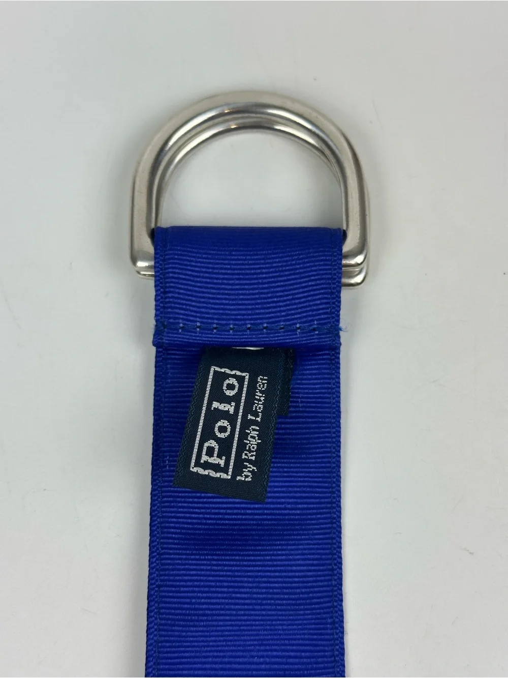Polo by Ralph Lauren Royal Blue D-Ring Belt with Yellow Logo